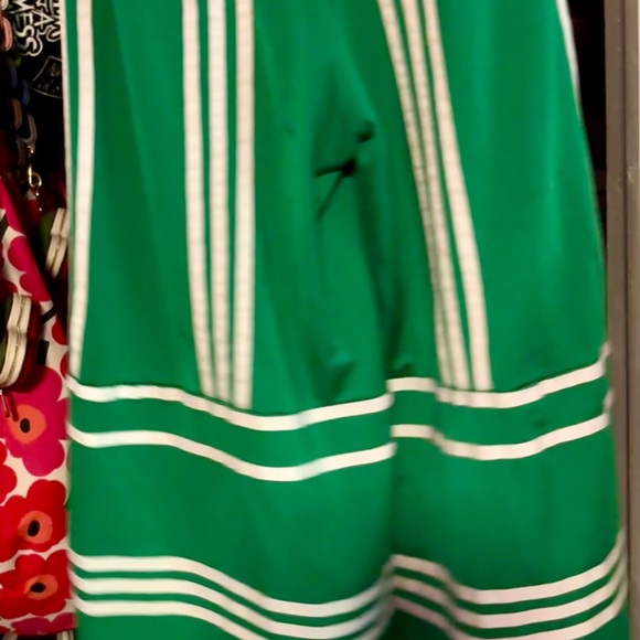 Adidas Ji Won Choi Emerald Green and White wide leg pants Large - Picture 3 of 5